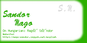 sandor mago business card